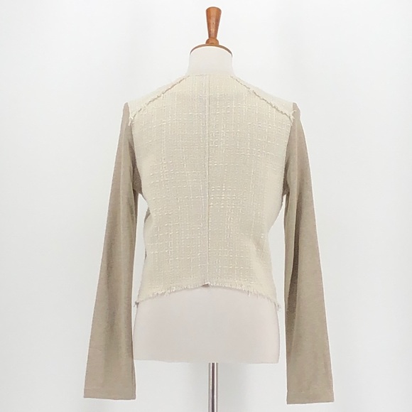 Miss Me Cream Studded Shoulder Wool Blend Jacket - Picture 4 of 7